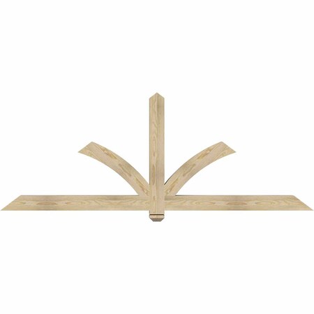 Ekena Millwork Redmond Rough Sawn Timber Gable Bracket, Douglas Fir, 84"W x 31"H x 4"D x 4"F, 9/12 Pitch GBW084X31X0404RED00RDF